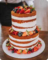 Fotografie – ukázka svatebního dortu s ovocem